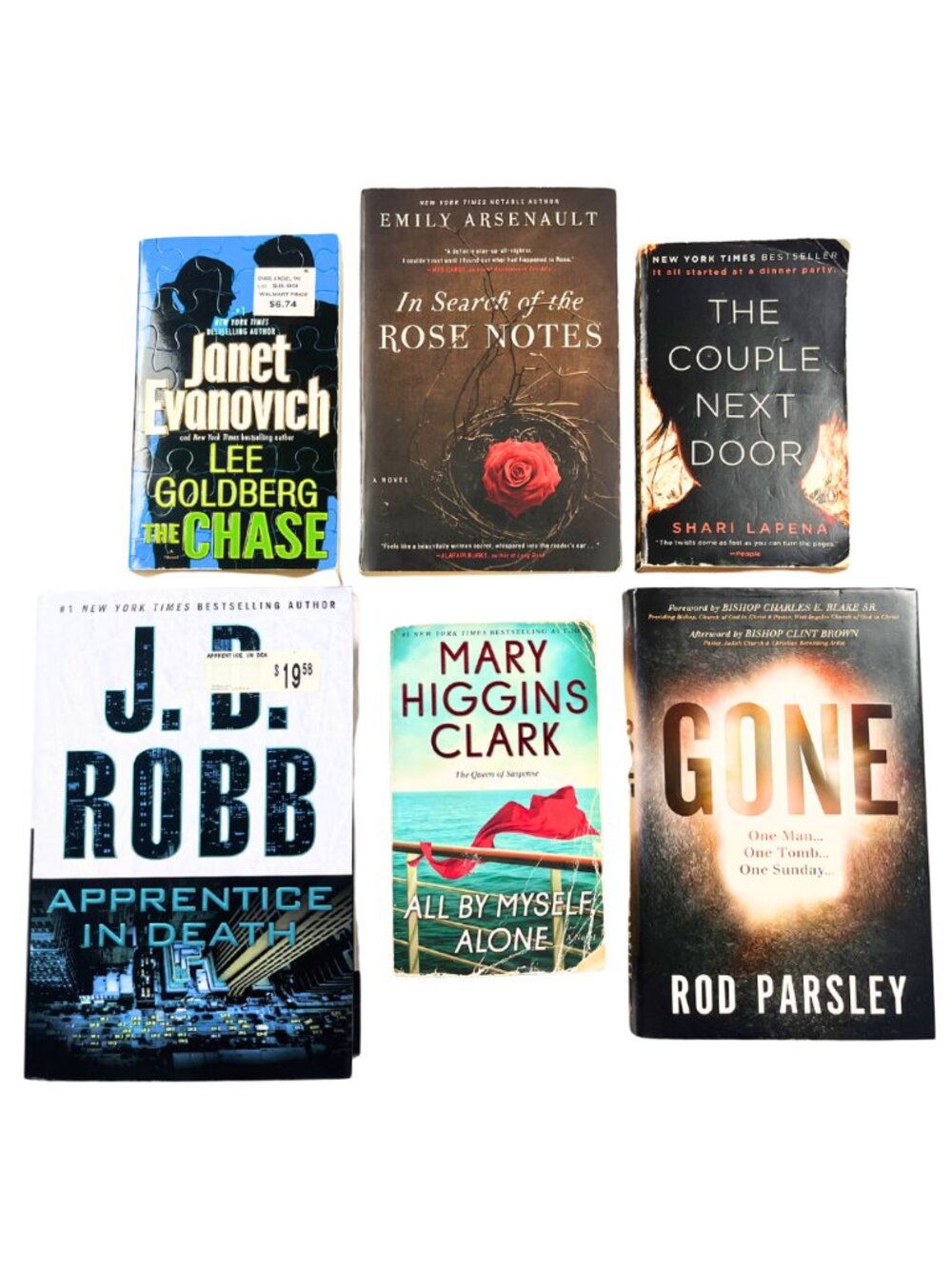Book Lot of 6 Mystery Thriller J.D. Robb Shari Lapena